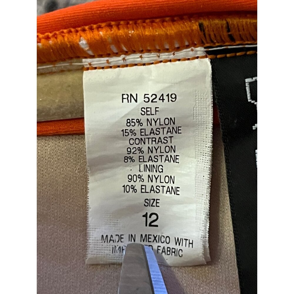 La Blanca Tankini Top Swimsuit Womens 12 Used Orange - Picture 8 of 13
